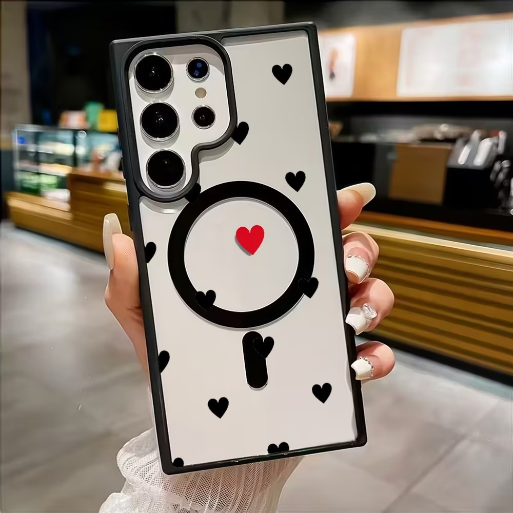 Magnetic Phone Case - Mini Heart Pattern Magnetic Phone Case