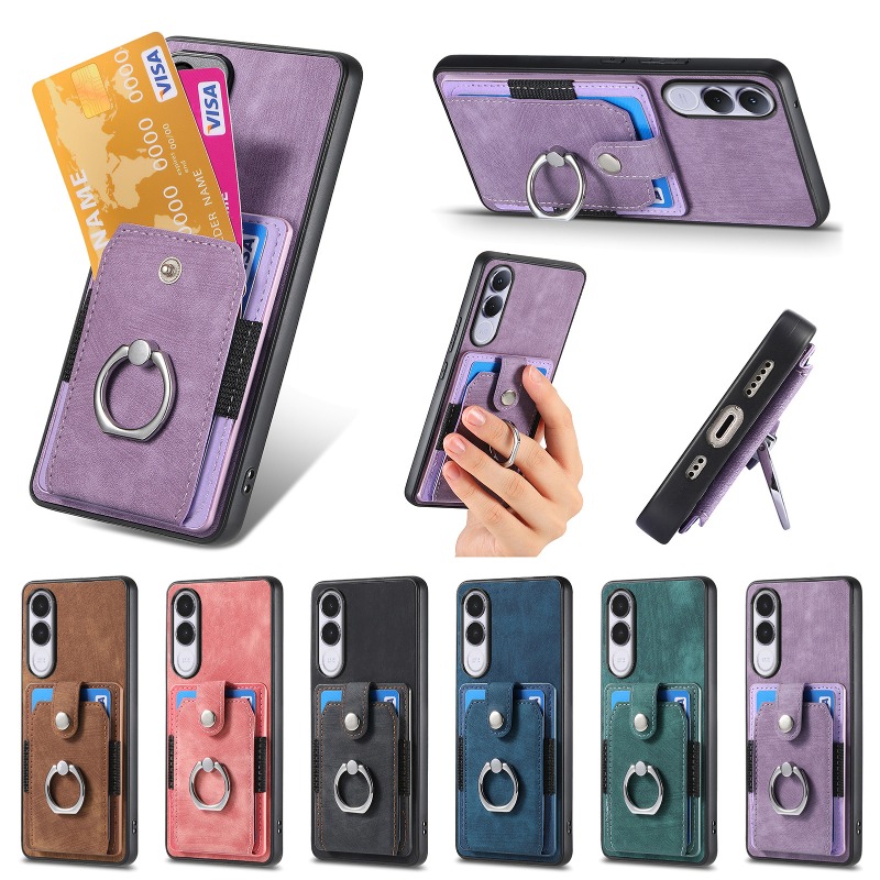 Phone Ring Holder - For VIVO V70 FE PU Leather