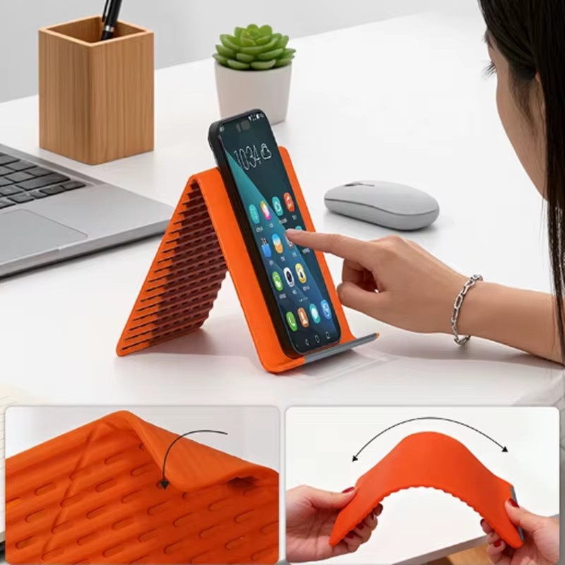 Phone Accessories For Travel - Lazy Portable Phone Stand Silicone Desktop