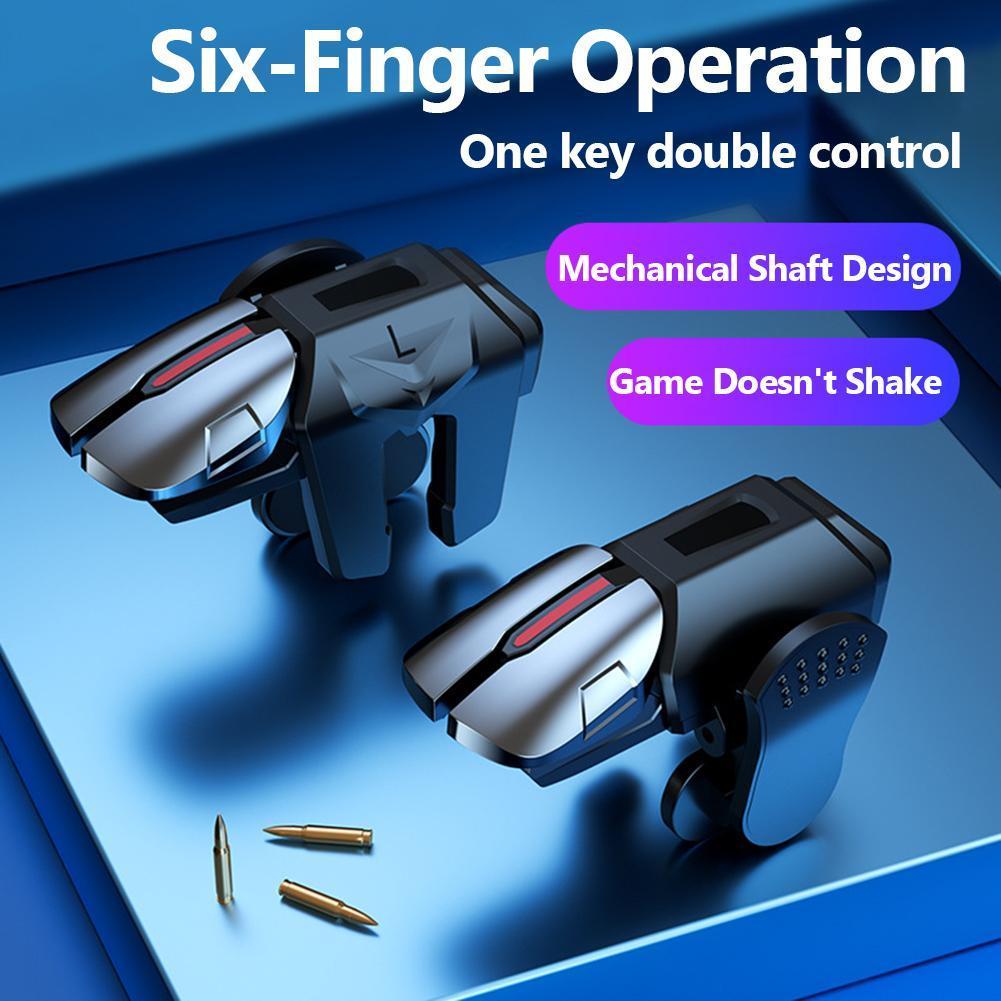Gaming Controller Phone - 2pcs 6 Finger Gaming Trigger for