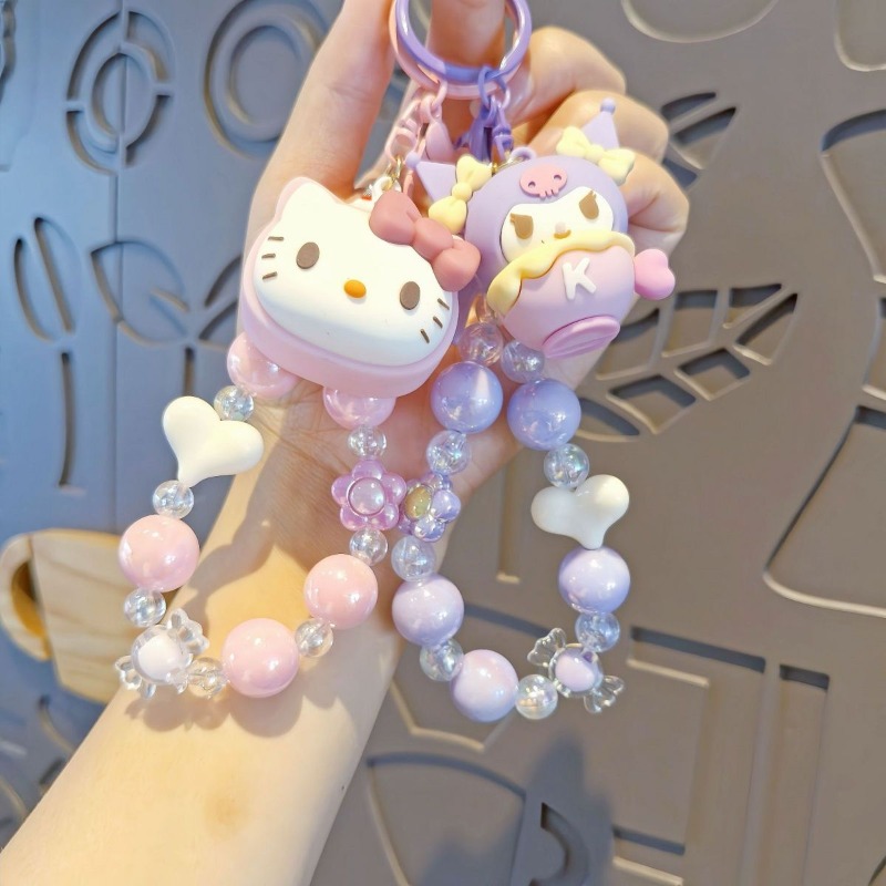 Phone Accessories For Teens - Cute Cartoon Beaded Phone Strap Kawaii