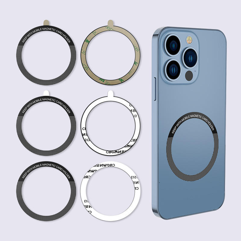 Phone Ring Holder - Magnetic Metal Plate Ring Wireless Charger