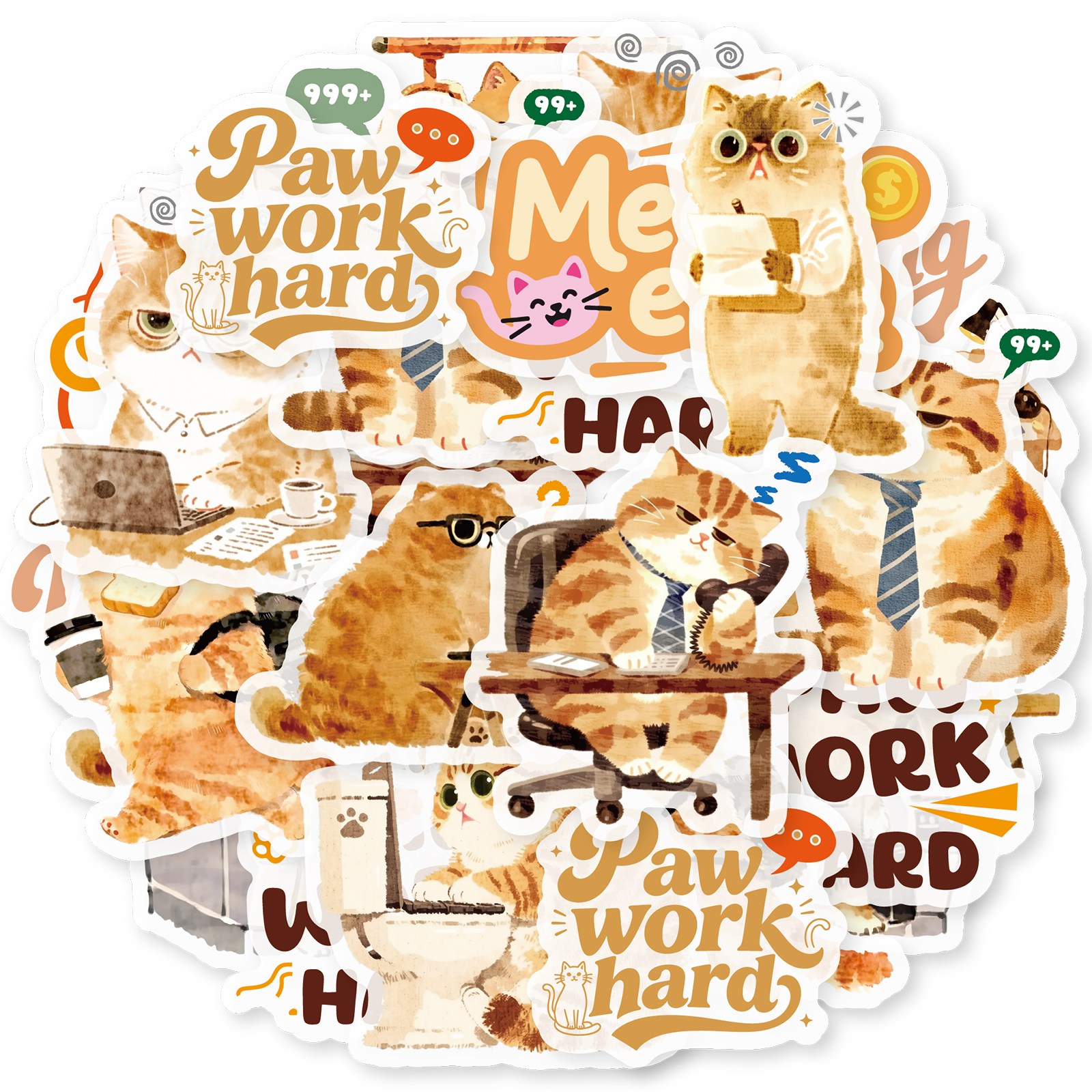 Phone Accessories Officeworks - Etori Life 15Pcs Working Fat Orange