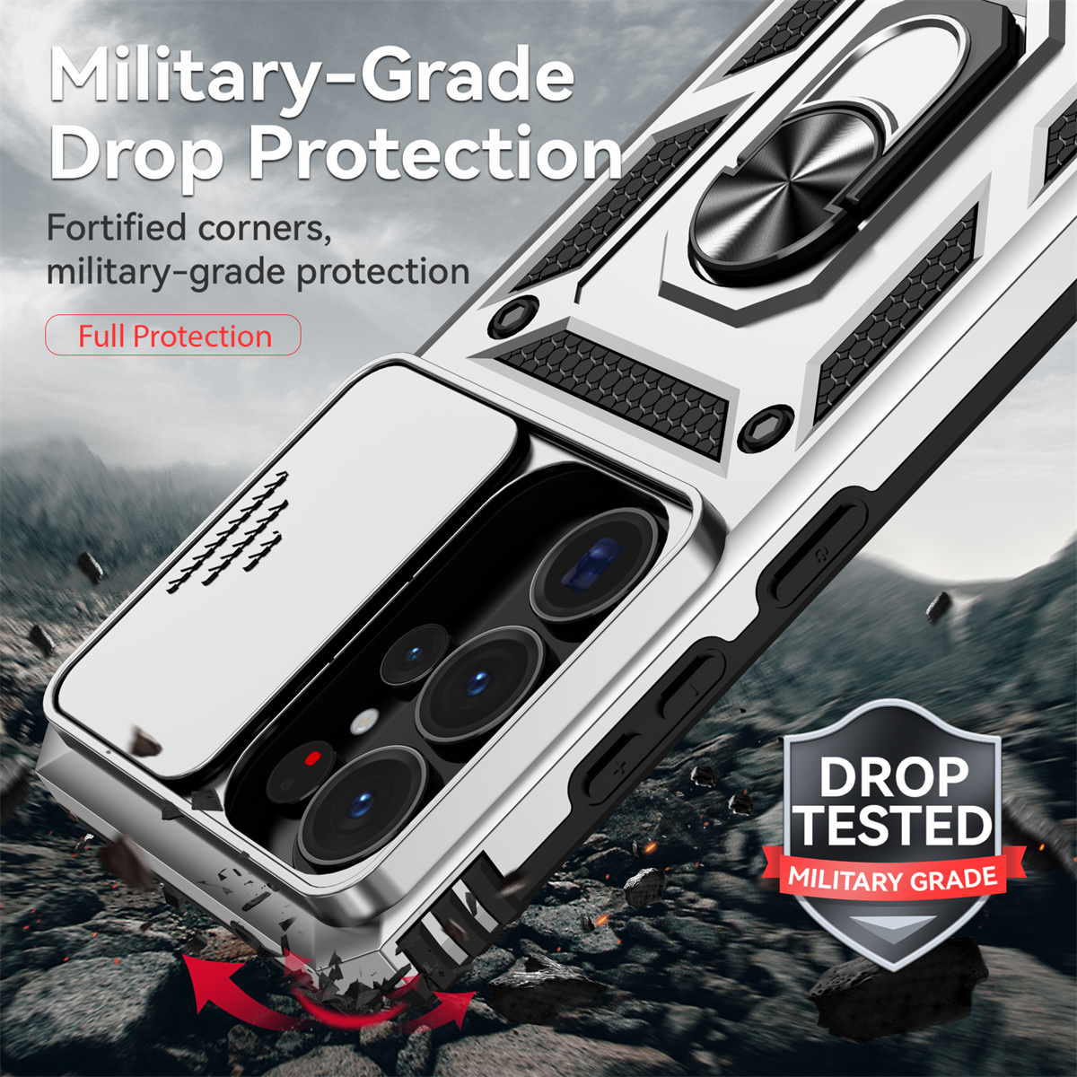 Shockproof Phone Case for Sams – Phone Ring Holder recenzja i cena