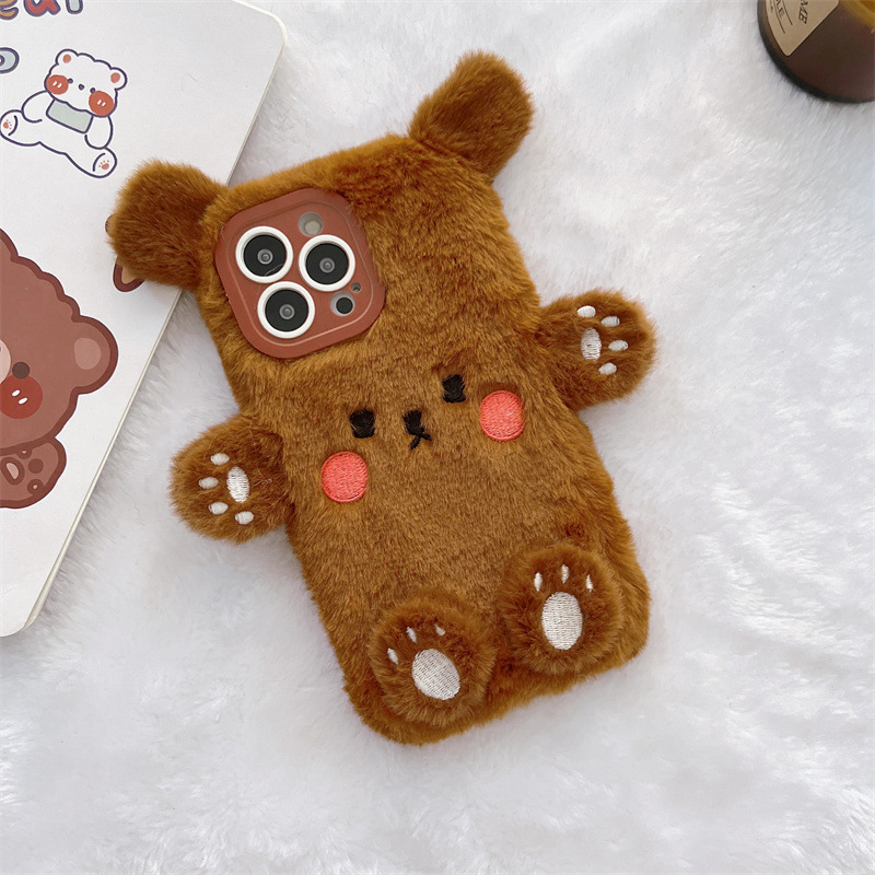 Korean 3D Cartoon Bear Fluffy  – Phone Accessories Iphone recenzja i cena