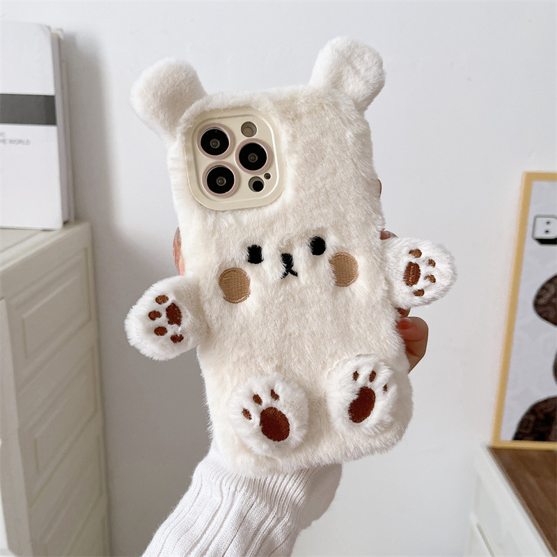 Korean 3D Cartoon Bear Fluffy  – Phone Accessories Iphone recenzja i cena