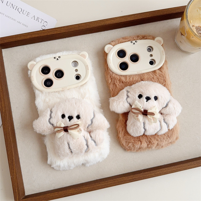 3D Cartoon Bowknot Puppy Warm  – Phone Accessories Iphone recenzja i cena
