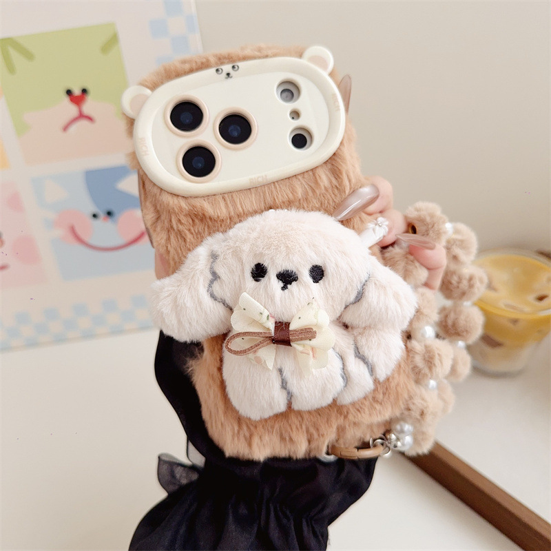 3D Cartoon Bowknot Puppy Warm  – Phone Accessories Iphone recenzja i cena