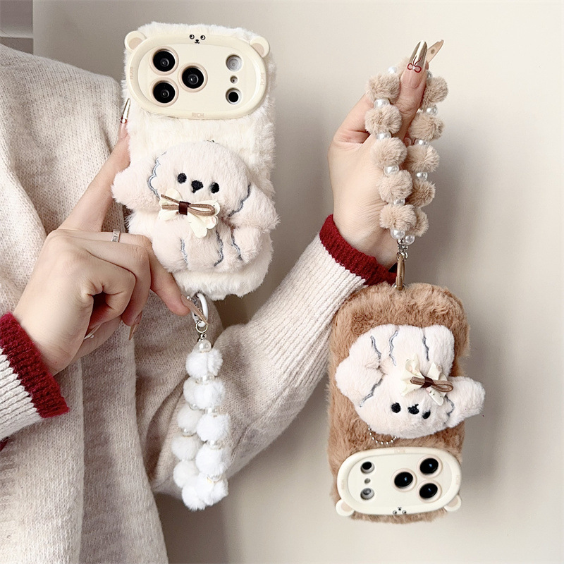 3D Cartoon Bowknot Puppy Warm  – Phone Accessories Iphone recenzja i cena