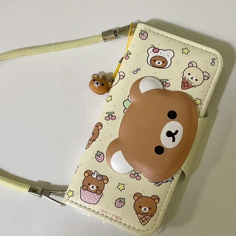 Rilakkuma Cute Cartoon Flip Le – Phone Accessories Box Set recenzja i cena