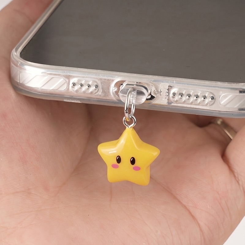 Cute 3D Yellow Star Phone Dust – Yellow Phone Accessories recenzja i cena