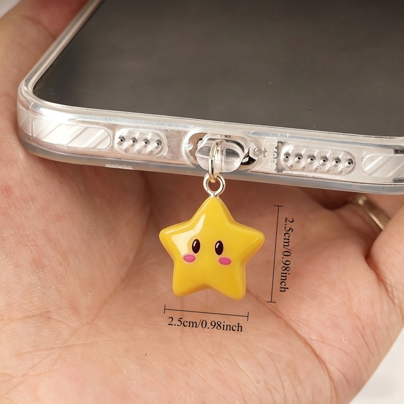Cute 3D Yellow Star Phone Dust – Yellow Phone Accessories recenzja i cena