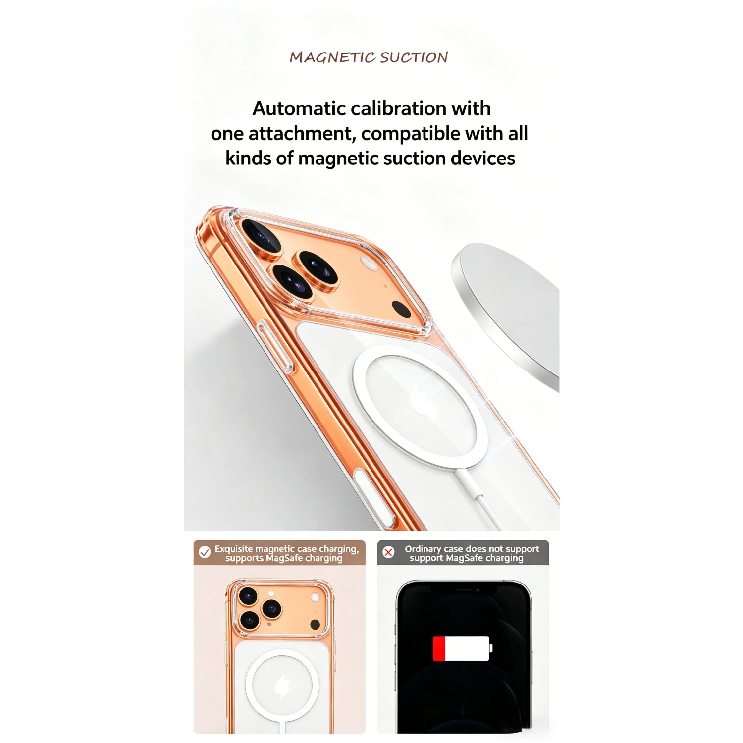 Magnetic Clear Case for iPhone – Yellow Phone Accessories recenzja i cena