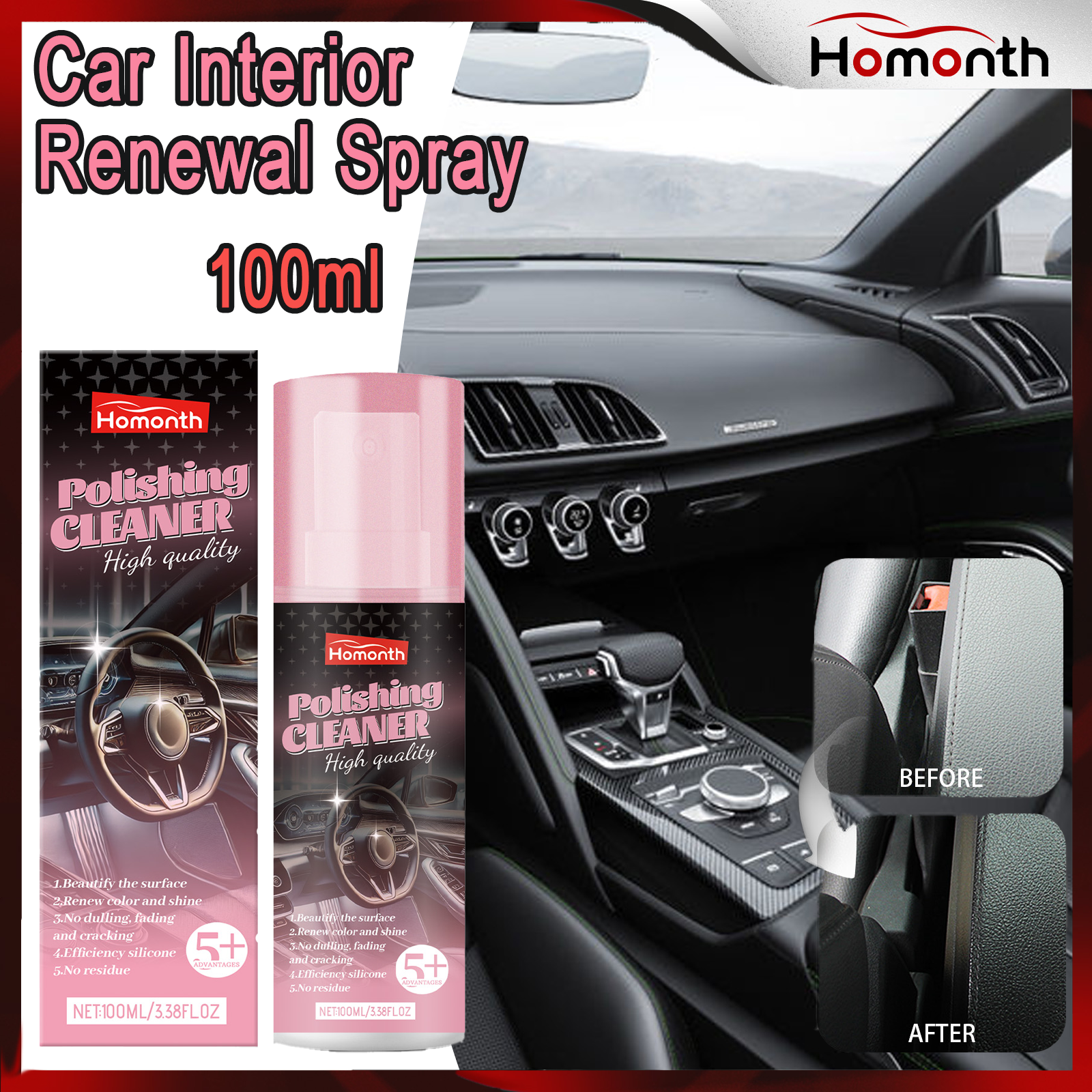 100ml Auto Interior Polish Car – Screen Cleaner Spray recenzja i cena