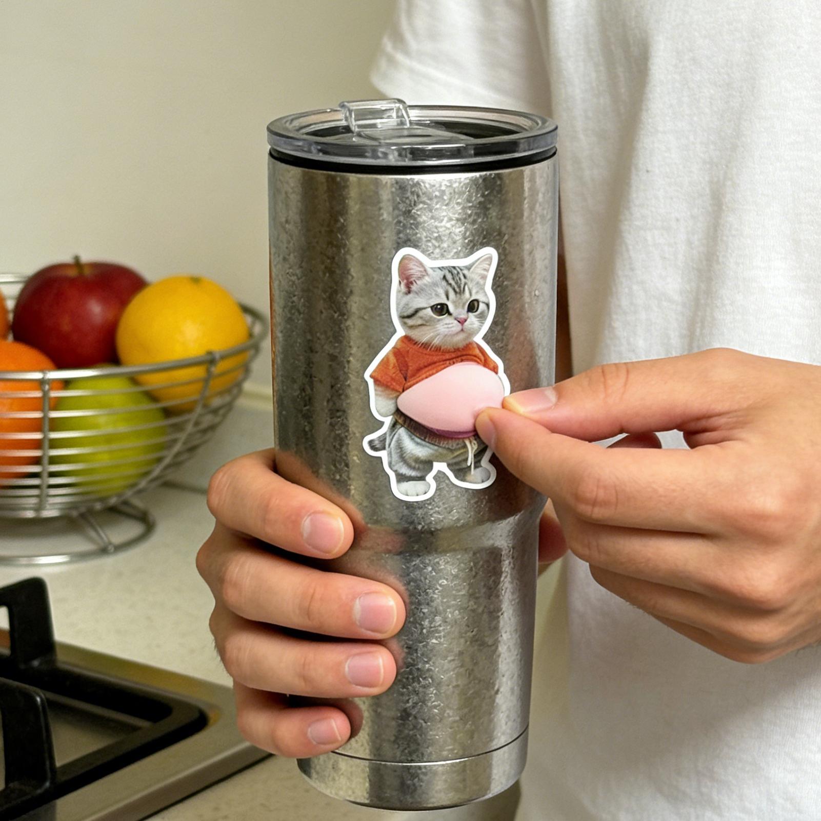 Cute 3D Stickers Cat Squeeze B – Phone Accessories For Teens recenzja i cena
