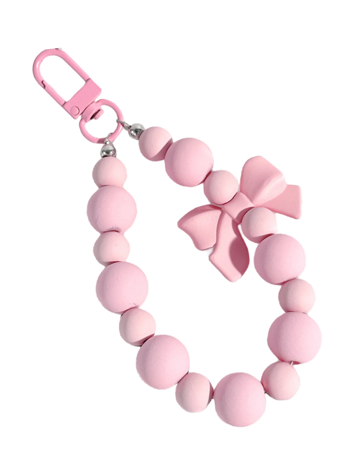 1pc Pink Pearl Bow Keychain Mo – Phone Accessories For Teens recenzja i cena