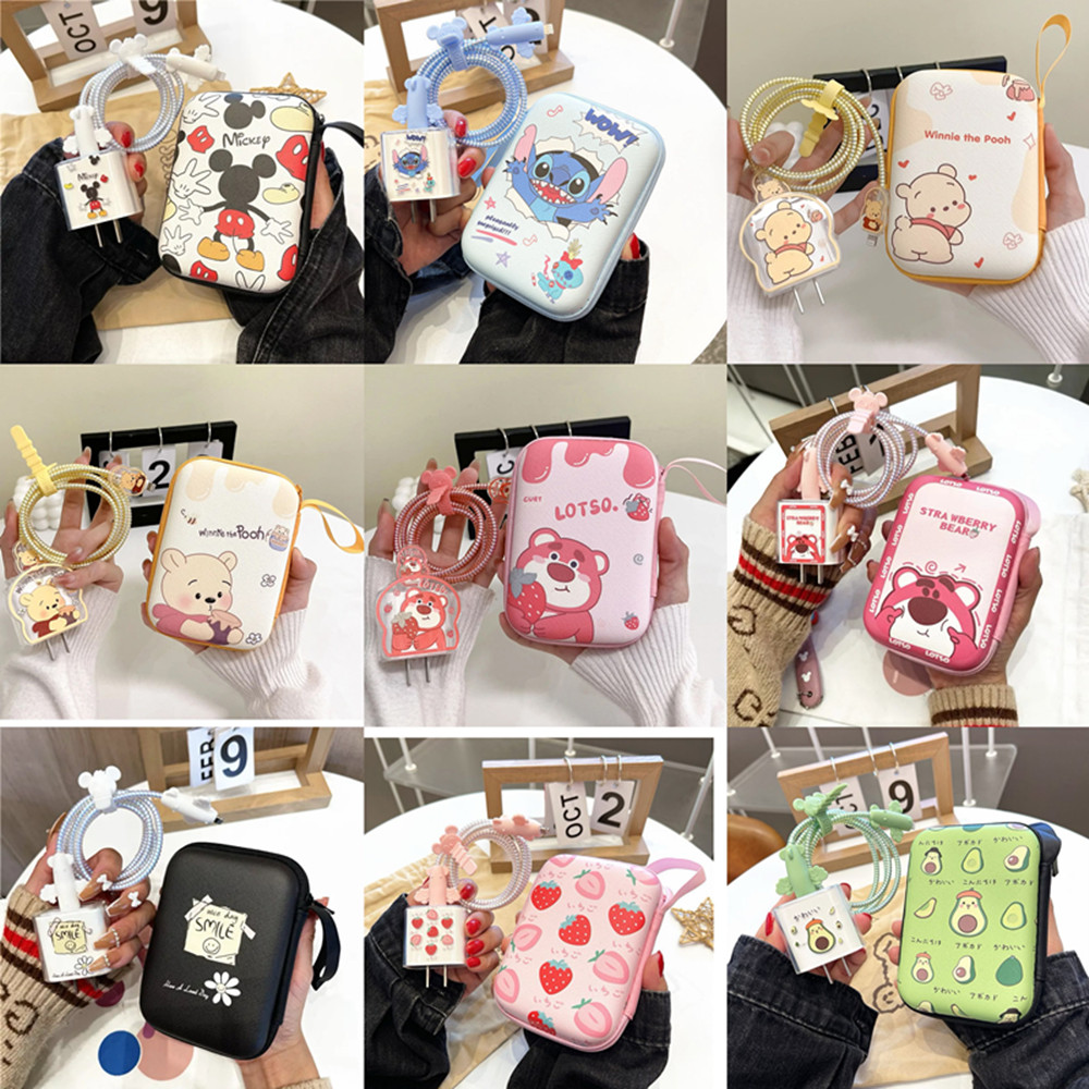 Cartoon Cable Protector for iP – Phone Accessories Box Set recenzja i cena