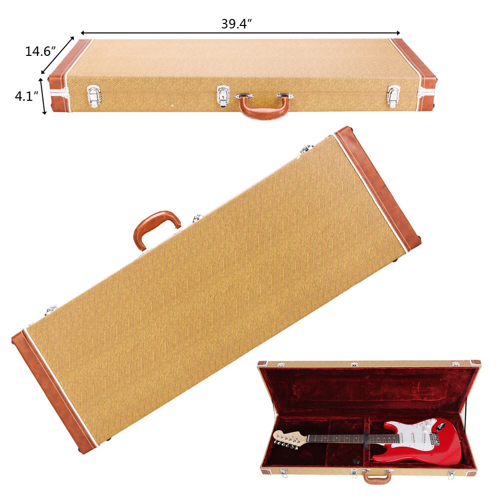 Electric Guitar Hard Case Bag  – Yellow Phone Accessories recenzja i cena