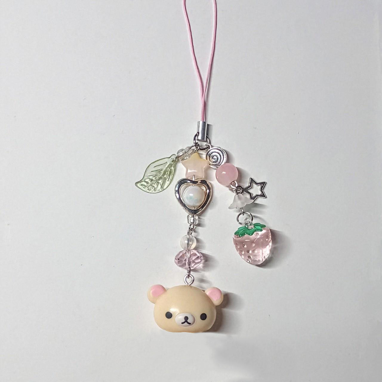 Cute Bell Bear Beaded Keychain – Phone Accessories For Teens recenzja i cena