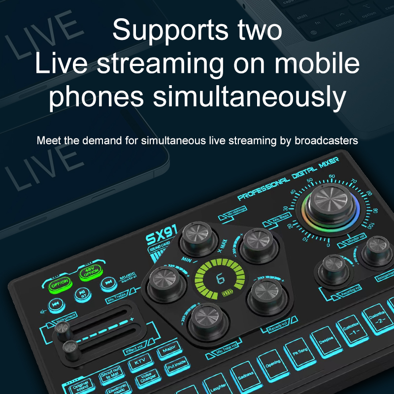 SX91 48V Audio Mixer with Voic – Gaming Controller Phone recenzja i cena