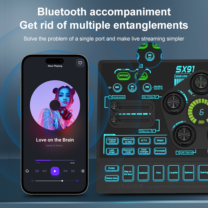 SX91 48V Audio Mixer with Voic – Gaming Controller Phone recenzja i cena