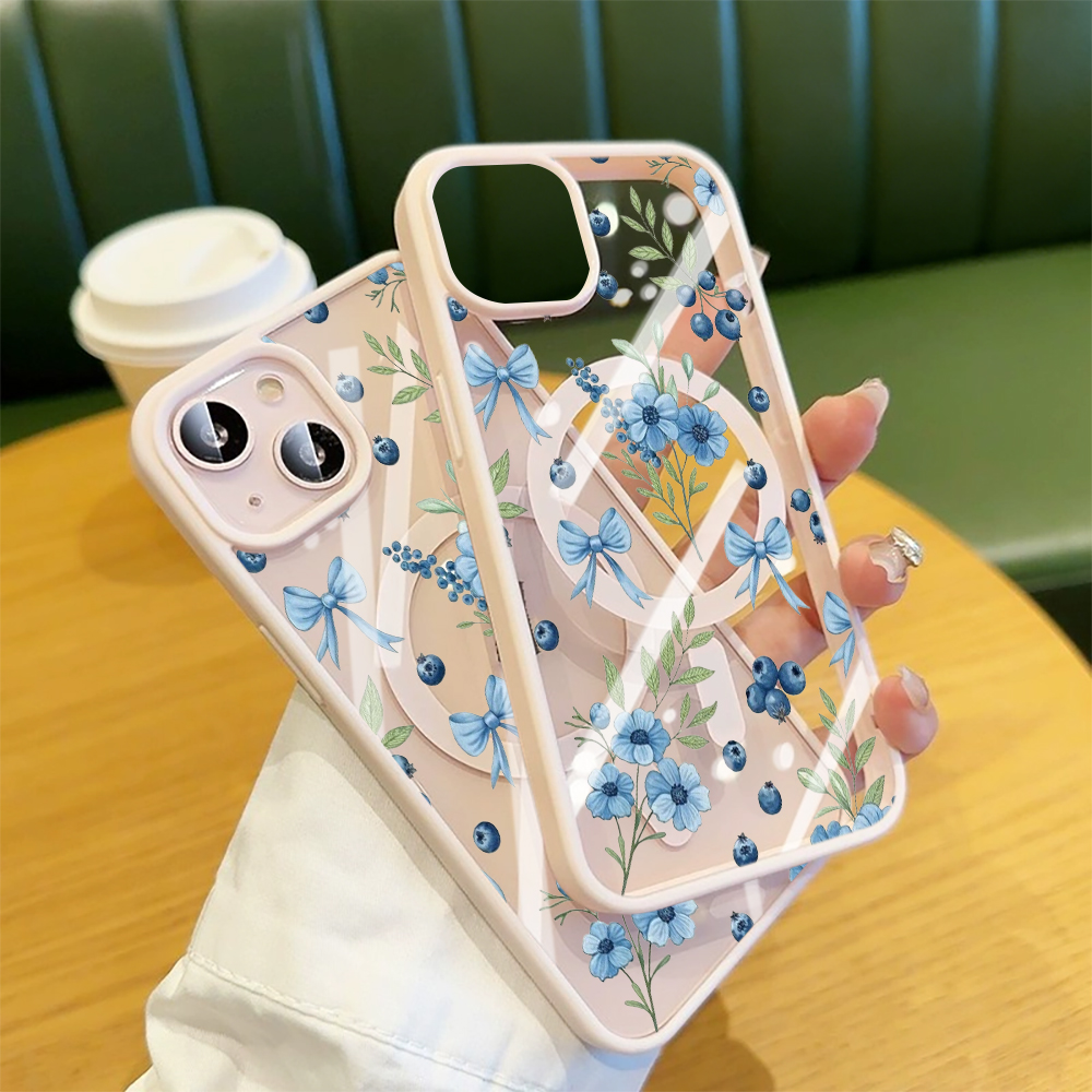 Blueberry Floral Clear Case  F – Phone Accessories Iphone recenzja i cena