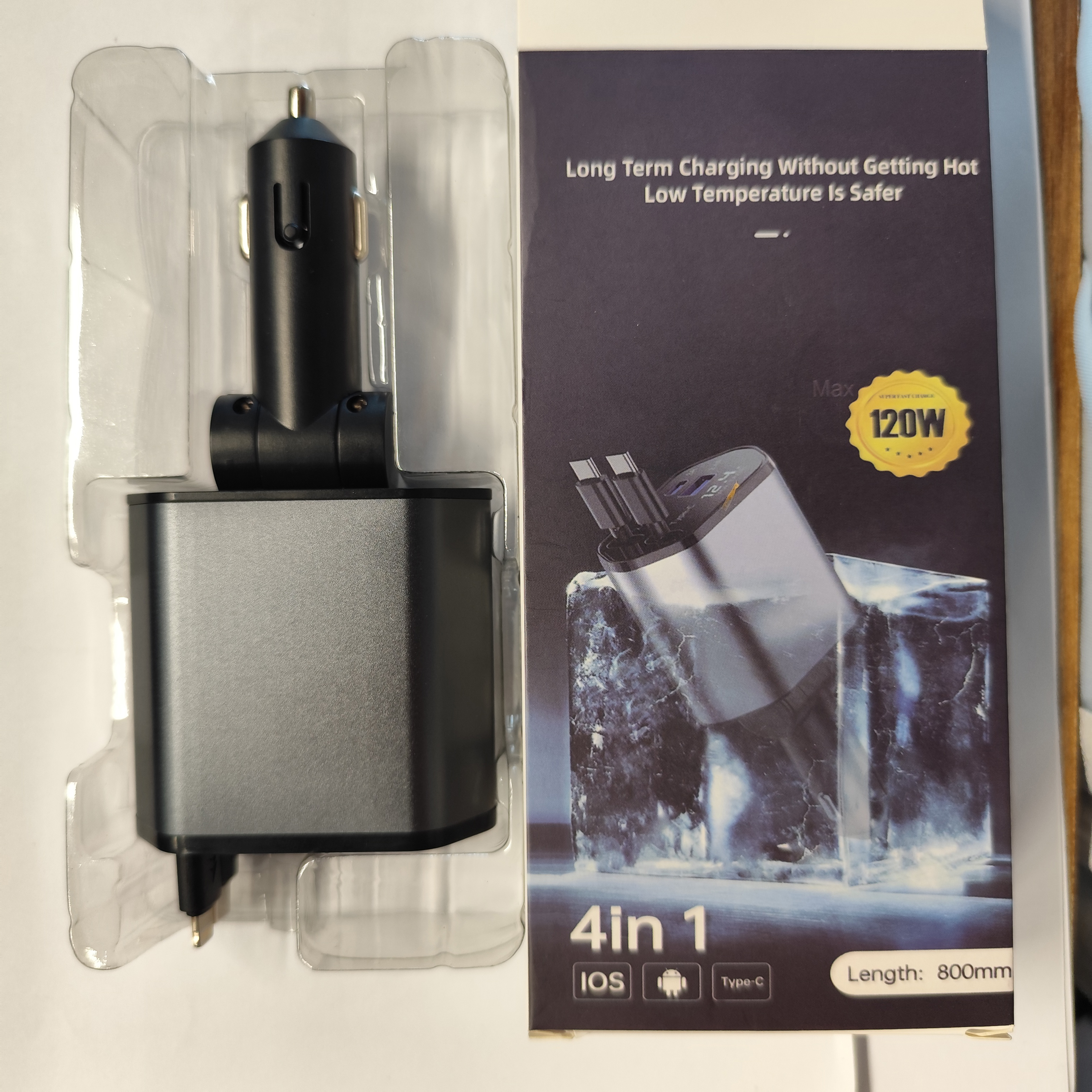 Car Charger Adaptor 120W Fast  – Fast Charging Cable recenzja i cena