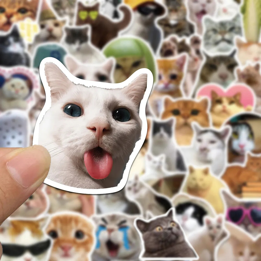 10/30/50Pcs Funny Cute Cat Mem – Phone Accessories For Teens recenzja i cena