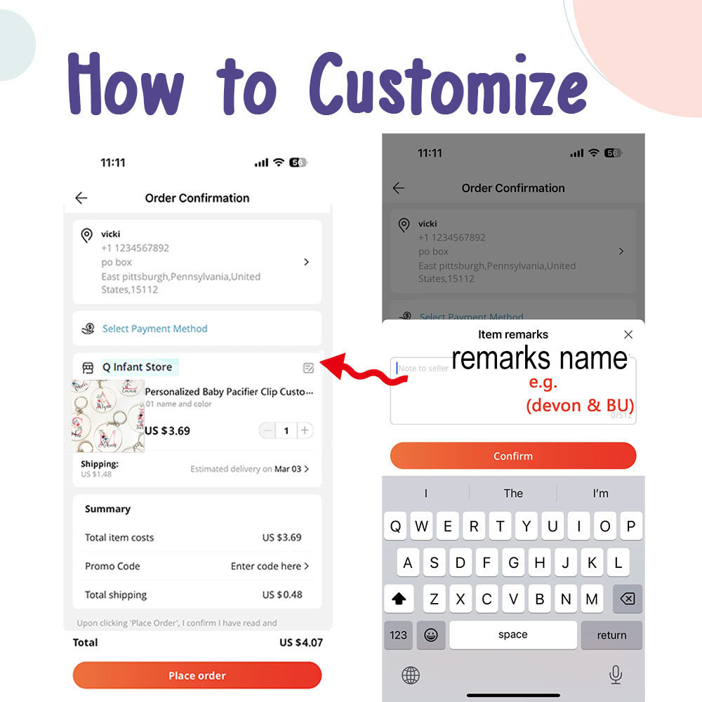 Personalized Keychain Pendant  – Phone Accessories Names recenzja i cena
