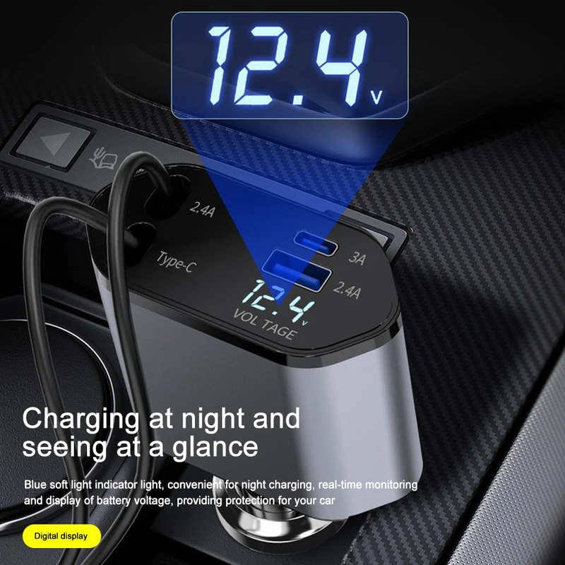 120W 4 in 1 retractable car ch – Fast Charging Cable recenzja i cena