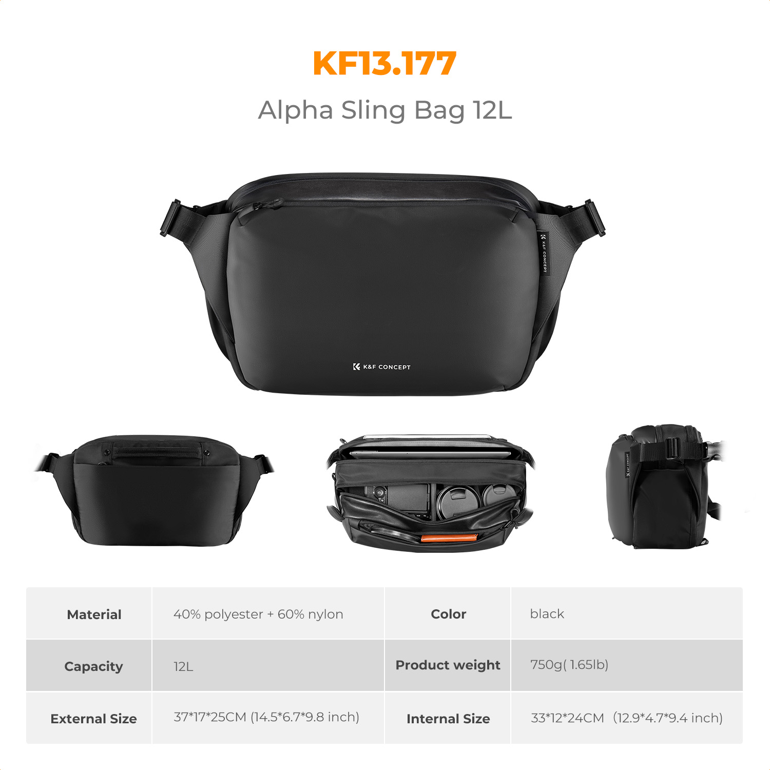 K&F CONCEPT 12L/10L Camera Sli – Phone Accessories For Travel recenzja i cena
