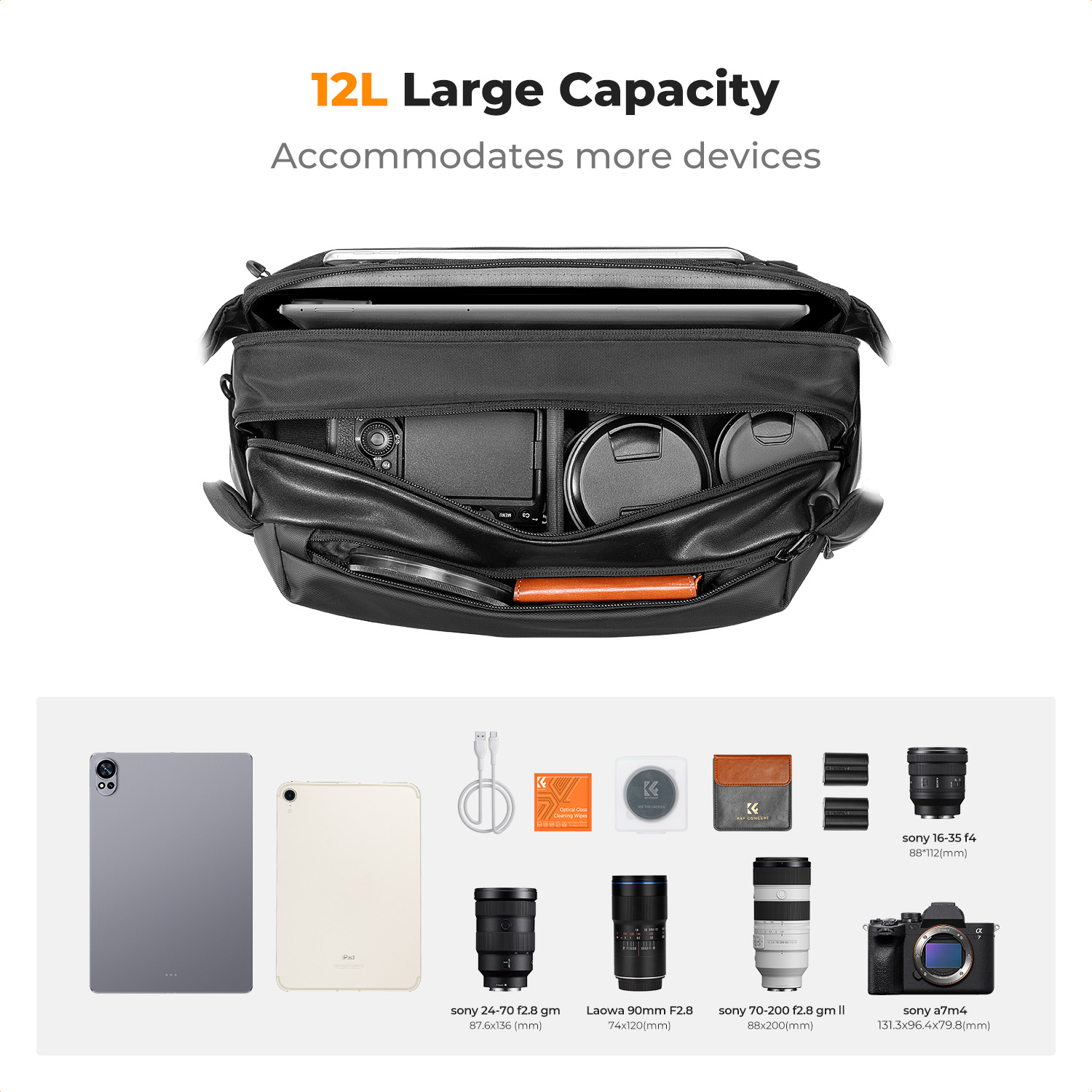K&F CONCEPT 12L/10L Camera Sli – Phone Accessories For Travel recenzja i cena