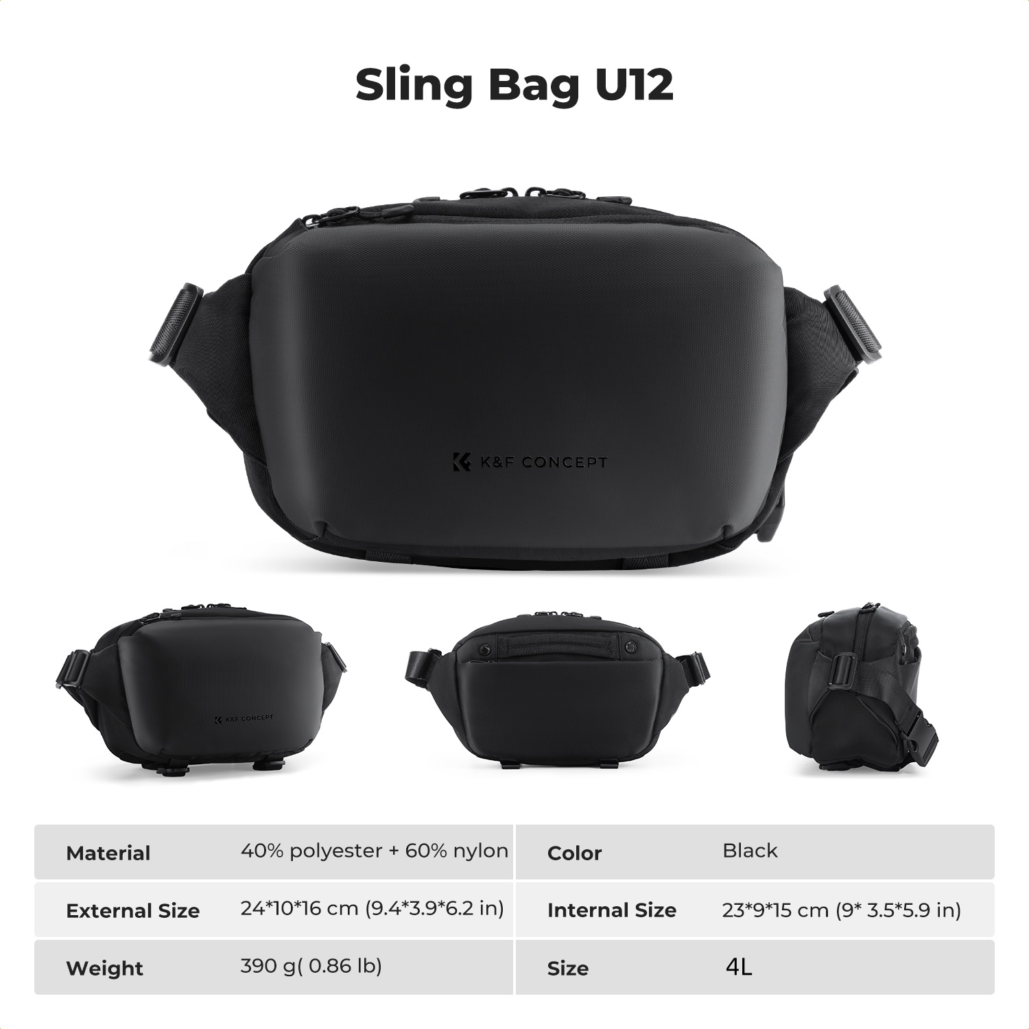 K&F CONCEPT 4L Camera Sling Ba – Phone Accessories For Travel recenzja i cena