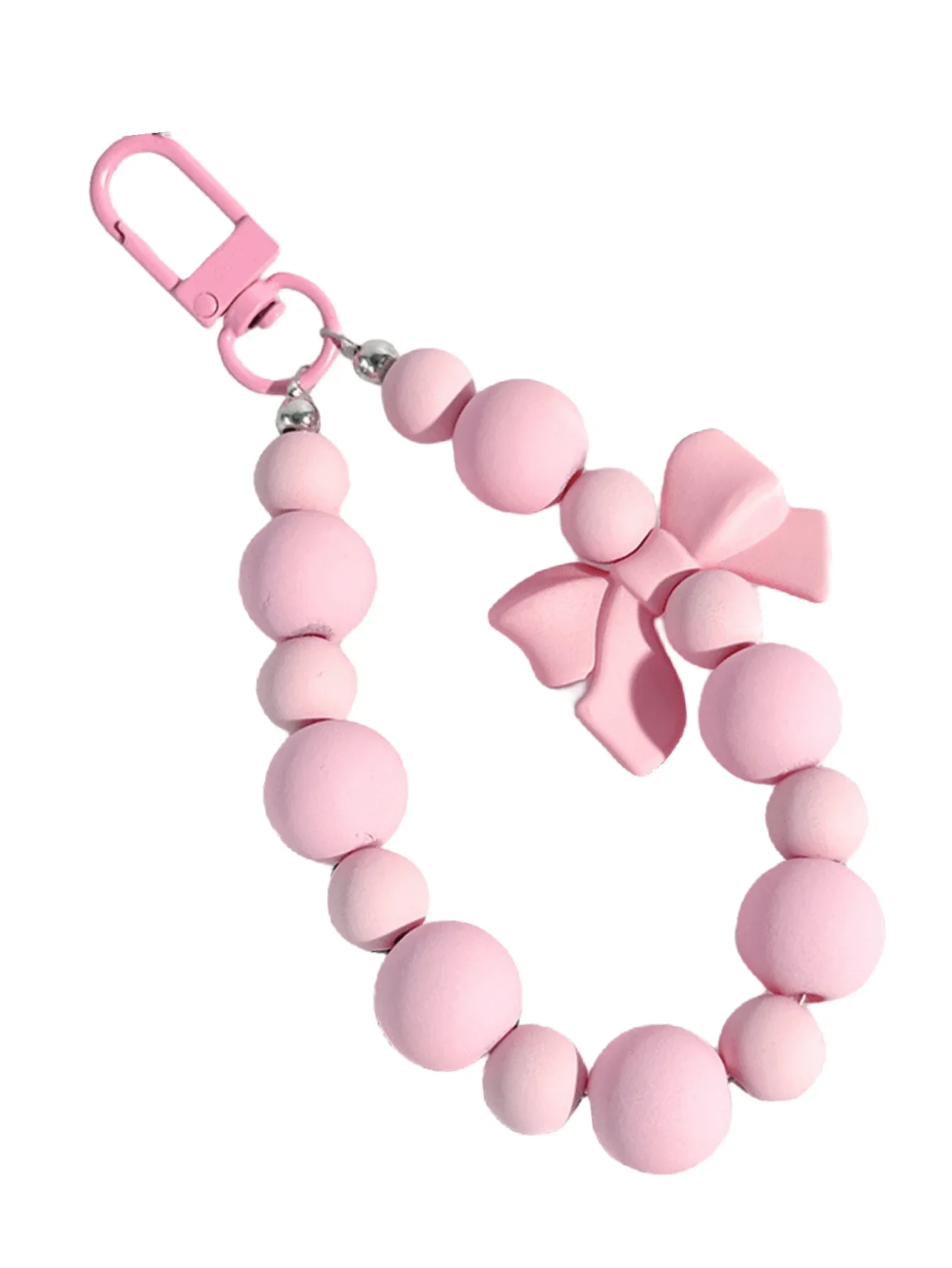 1pc Pink Pearl Bow Keychain Mo – Phone Accessories For Teens recenzja i cena