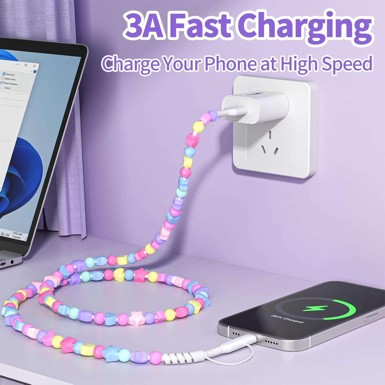 Bead charging cord,Charging Ca – Fast Charging Cable recenzja i cena
