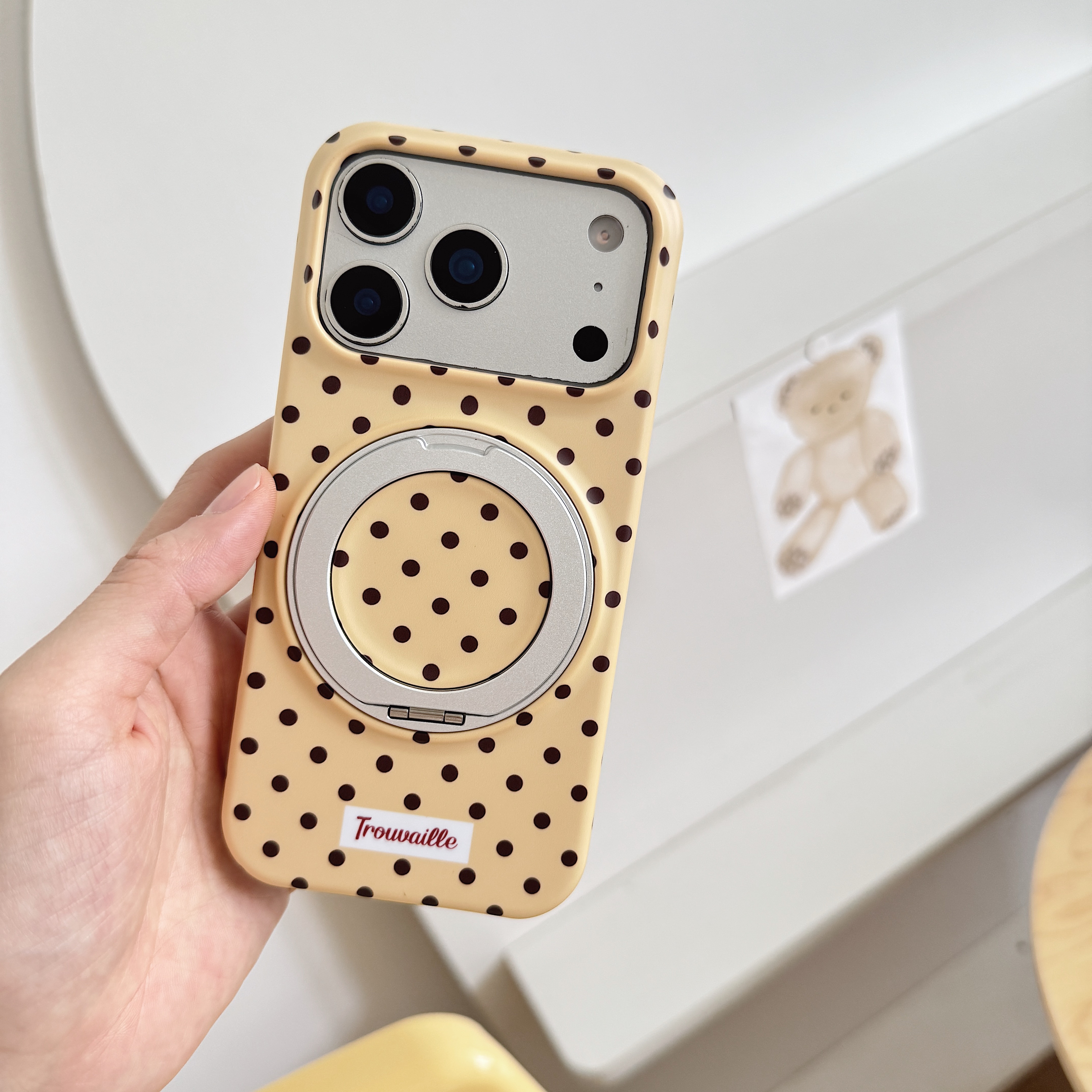 Simple Classic Polka Dot Patte – Yellow Phone Accessories recenzja i cena