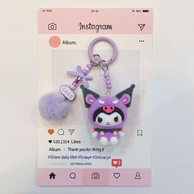 Fashion Kuromi Figure Resin Ke – Phone Accessories For Teens recenzja i cena