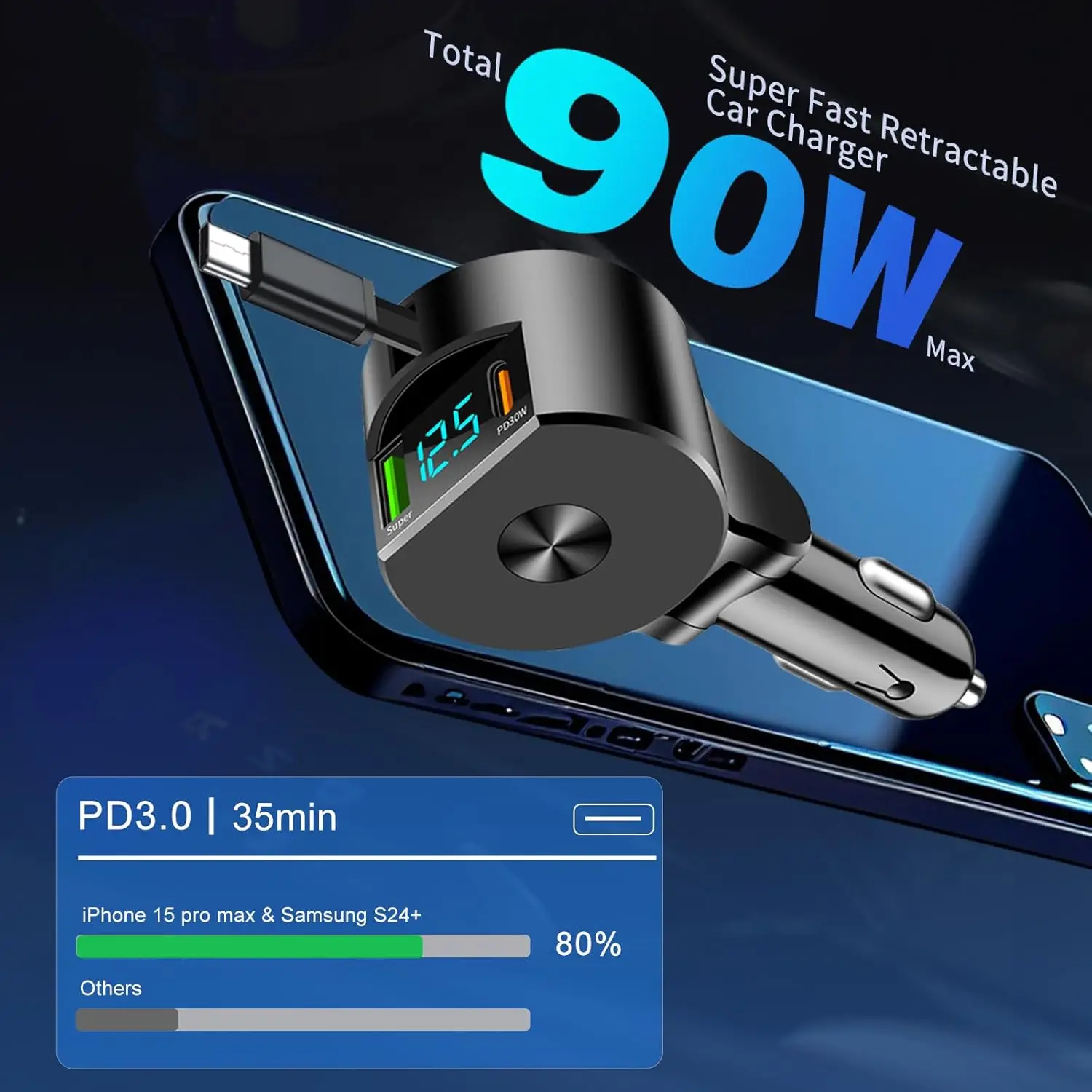 Upgraded Retractable Car Charg – Fast Charging Cable recenzja i cena