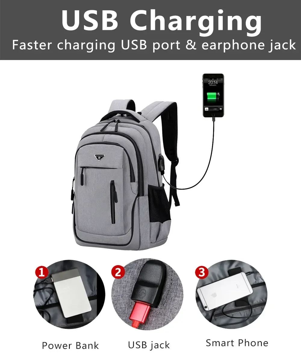 Large Capacity Backpack Men La – Phone Accessories For Teens recenzja i cena