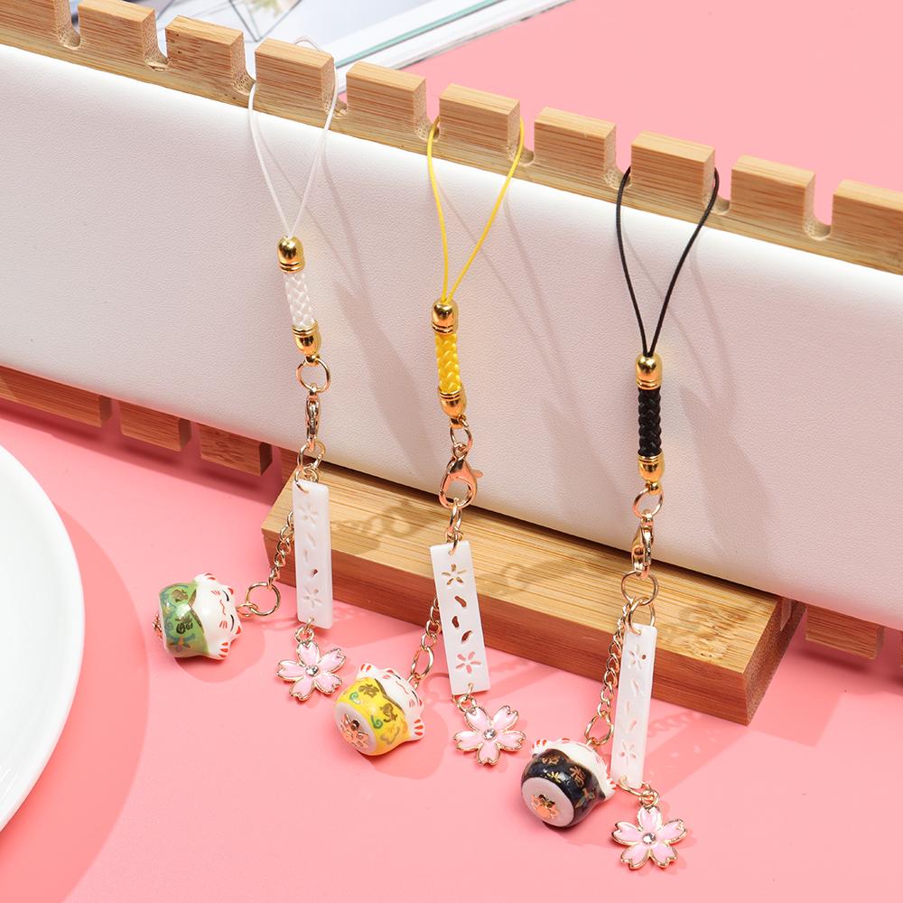 Japanese Style Cute Lucky Cat  – Yellow Phone Accessories recenzja i cena