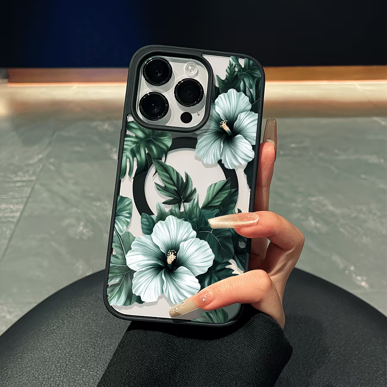 Green Floral Print Phone Case  – Magnetic Phone Case recenzja i cena