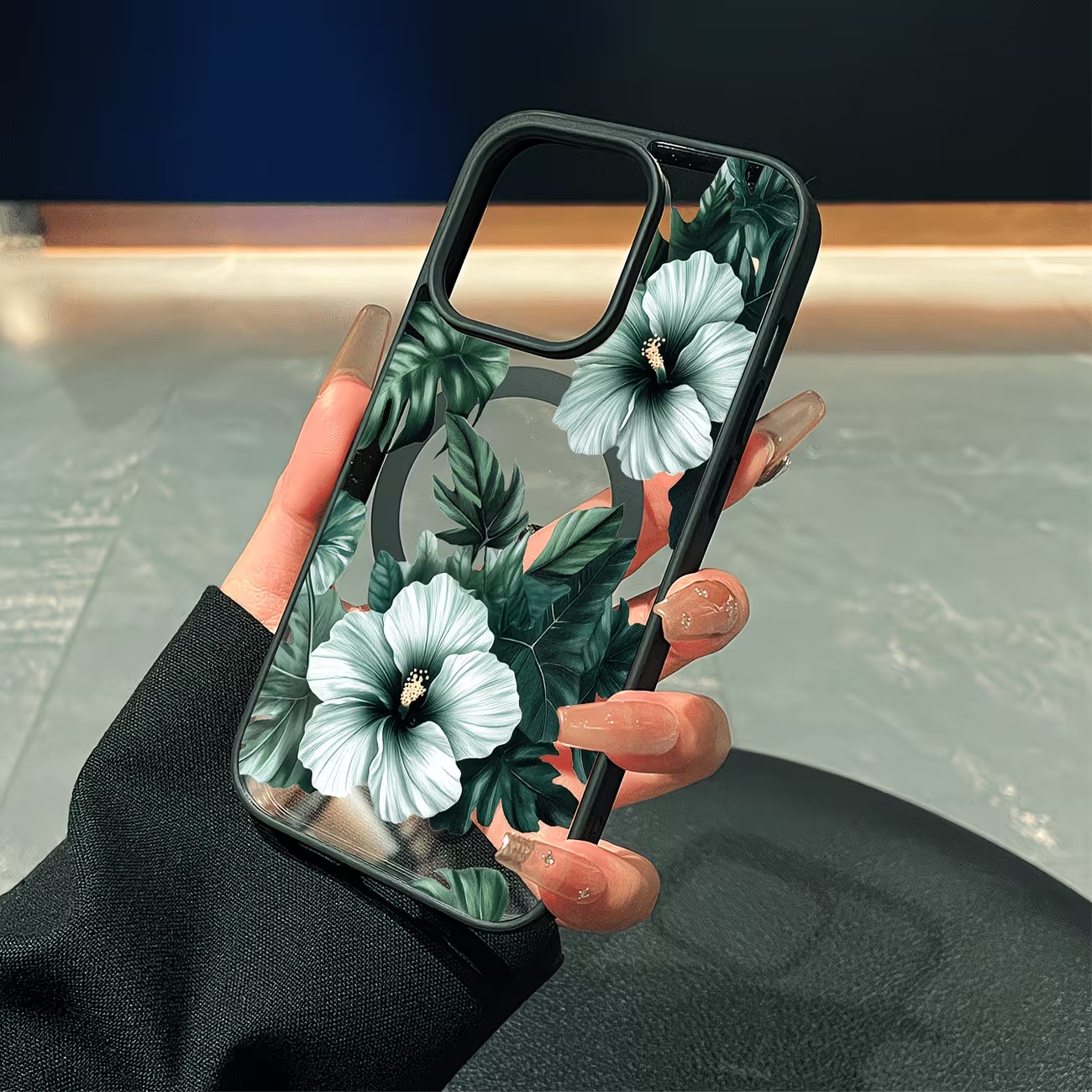 Green Floral Print Phone Case  – Magnetic Phone Case recenzja i cena