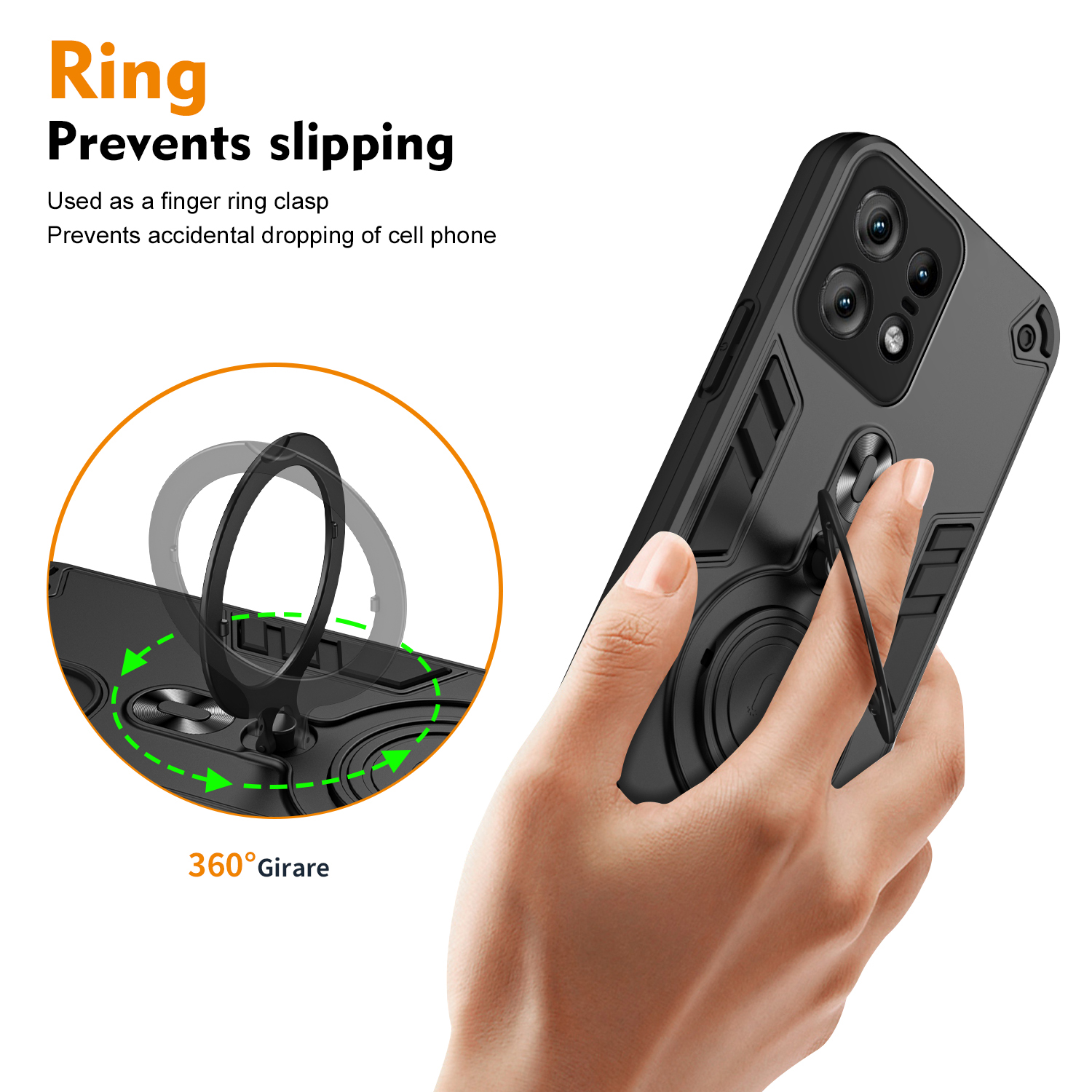 360 ° Rotating Metal Car Brack – Phone Ring Holder recenzja i cena